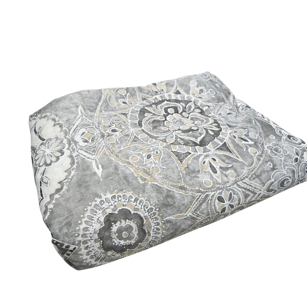 Pottery Barn Jacqueline Medallion Duvet Cover Full/Queen Grey Mandala Cotton
